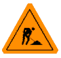 Gif of spinning orange construction sign